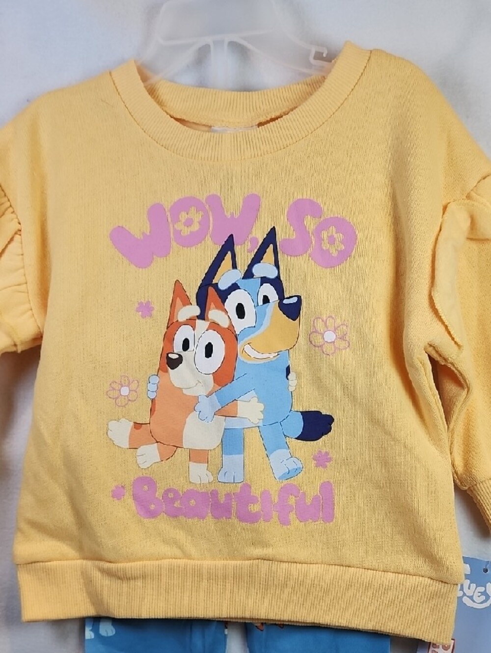 Bluey Girls Yellow & Blue 2pc 'Wow So Beautiful' Bluey Kids Set - Picture 5 of 13